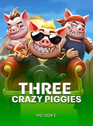 ภาพหน้าจอเกมสล็อต Three Crazy Piggies จากค่าย PG Soft